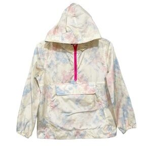 GAP Kids Pink and Blue Tie-Dye Packable Anorak Jacket Size XXL